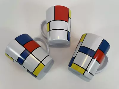 Melamine Mondrian Mugs X 3 - Retro Campervan Camping • £19.99