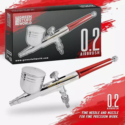 £35.99 • Buy Green Stuff World 0.2mm Dual-Action Airbrush | Hobby Fine Needle & Nozzle