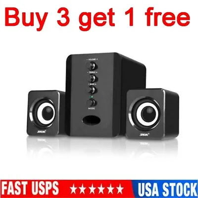 Pc Computer Speakers With Surround Sound Usb Wired Laptop Deep Bass For Desktop • $22.99