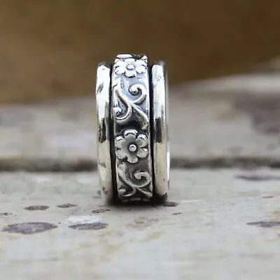 925 Solid Sterling Silver Ring & Meditation Spinner Ring Handmade Ring ALL Size • $12.73