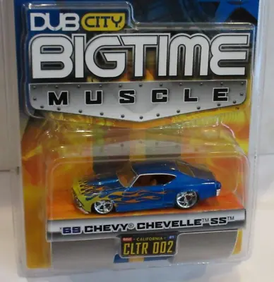 Jada Bigtime Muscle ~ Blue With Flames '69 Chevy Chevelle Ss ~ • $12.95