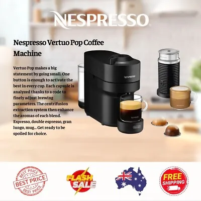 $250 • Buy Nespresso Vertuo Pop Coffee Machine With Milk Frother By De'Longhi