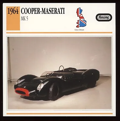 1964 Cooper Maserati MK 5 Racing  Classic Cars Card • $4.95