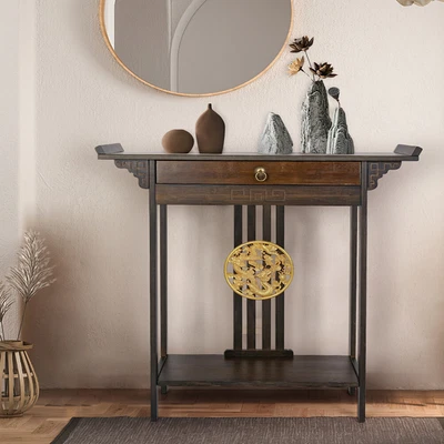 $78.90 • Buy High Class Console Table Vintage Hall Furniture Shelf Drawer Entryway End Desk