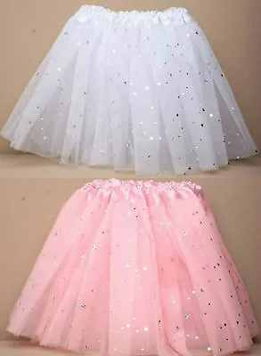 £5.99 • Buy Childrens Girls Glitter Sequin Tutu Fancy Dress Skirt Dance Dressing Up