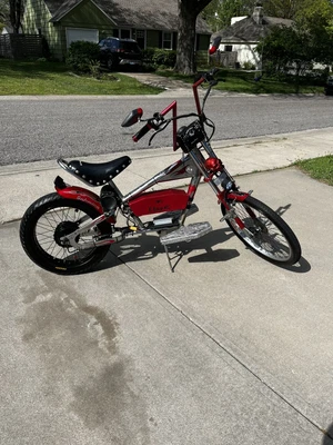 $1700 • Buy Schwinn Stingray OCC Orange County Chopper Bicycle Red Vintage Electric E-bike