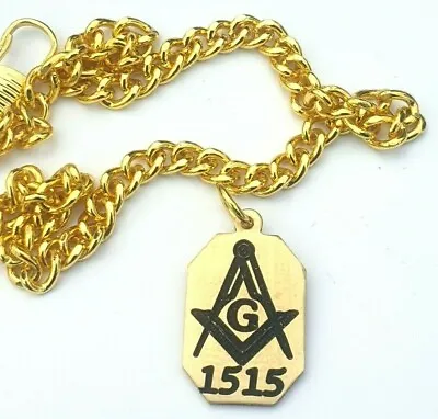 Super Quaulity Masonic Pocket Watch Fob Pendant Solid Brass Any Lodge You Wish  • £7.99