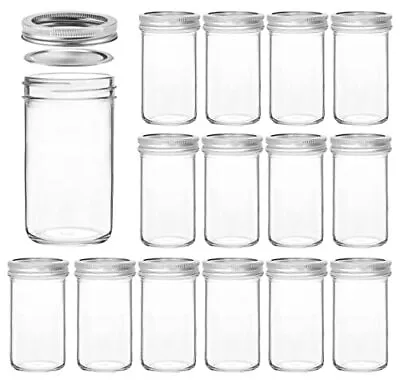 Mason Jars 12 OZ Canning Jars Jelly Jars With Regular Lids Ideal For Jam Hone • $36.65