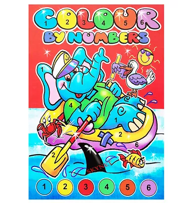 Colouring Books For Children Colour By Numbers Book Boy Girl Preschool Toddlers • £3.49