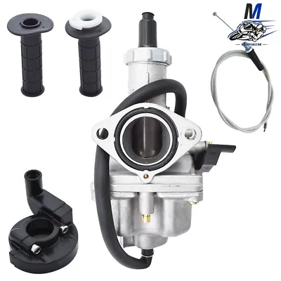 $23.61 • Buy Carburetor With Handlebar Grips & Throttle Cable For Honda XR100 XR100R CRF100F