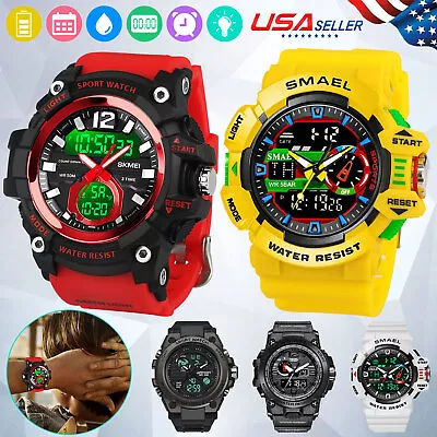 SMAEL Sport Watch Men Brand Digital Wristwatch LED Electronic Male Quartz Luxury • $13.48