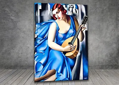 Tamara De Lempicka Woman With A Guitar Mandoline CANVAS PAINTING ART PRINT 1324 • £7.15