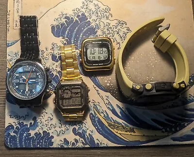 Lot Of 4 Digital Wristwatches Timex Skmei Synoke Panars • $4.99