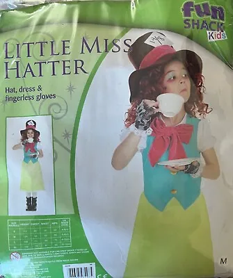 Girls Mad Hatter Costume Fancy Dress Wonderland World Book Day Outfit Kids. W20 • £8.99
