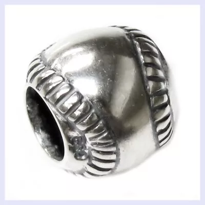 $13.98 • Buy 925 Sterling Silver Sport Baseball Ball League Bead For European Charm Bracelet