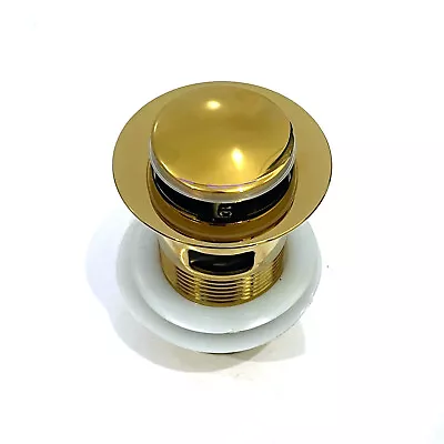£11.95 • Buy Bathroom Bath Plug Gold Pop Up Sink Basin Waste Slotted Click Clack G 1 1/4  BSP