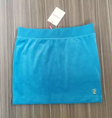 Juicy Couture Tracksuit Velour Skirt Diva Blue Size: L (UK12) NEW • £12.95