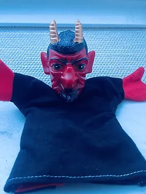 Vintage Hand PUPPET Red Faced Devil Satan Lucifer Rubber Head Made In Germany • $33.98