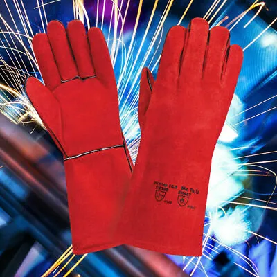 Welding Gloves Heat Resistant BBQ/Oven/MIG/TIG Welder Welder Gauntlets • £6.99