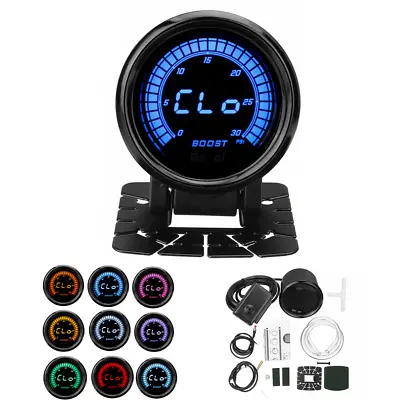 52mm 0-30PSI Car Aluminum Turbo Boost Pressure Gauge Meter Digital LED Display • $23.79