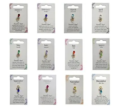 £4.99 • Buy Xpressions Guardian Angel Birthstone Pin Badge Gift Birth Month