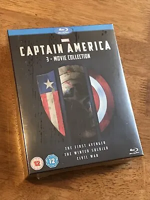 Captain America 3 Movie Collection (NEW & SEALED 3 X Blu-ray Box Set) CIVIL WAR • £13.95