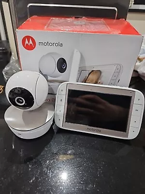 Motorola Mbp49 Video Baby Monitor With Parent Curved LCD Remote Pan Tilt Zoom • £35.99