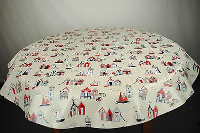 Round Wipe Clean Tablecloth - PVC Oilcloth - All Designs Colours & Sizes • £18.99