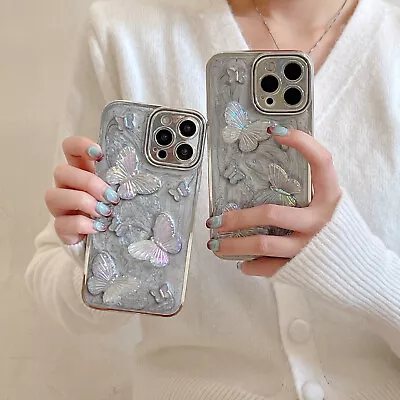 For IPhone 15 14 Pro Max 13 12 11 X Case Fantasy 3D Butterfly Phone Cover Women • £3.59