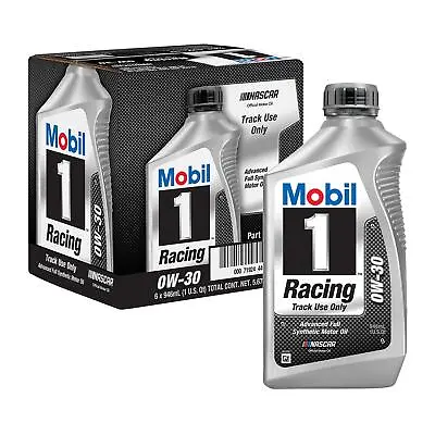 Mobil 1 Racing Full Synthetic Motor Oil 0W-30 1 Quart Case Of 6 • $84.99