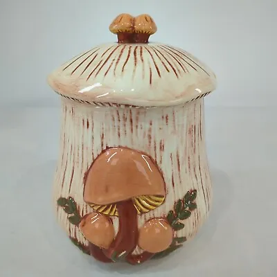 Vintage Arnel's Mushroom Cookie Jar Canister Ceramic 9  1985 By Georgia  • $41.99