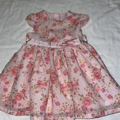 George Girls Baby 0-3 Months Dress Pink Floral Clothes • £0.99