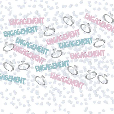 £1.39 • Buy 1 Pack Engagement Foil Confetti /table Sprinkles Pink And Blue Table Decorations