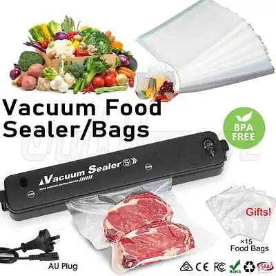 Food Sealer  Automatic Vacuum Sealer Food Packing Machine With Vaccum Food Bags • $18.95
