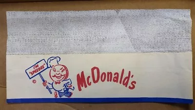 Old MCDONALDS SPEEDEE Burger Man PAPER & Hair Net CAP Restuarant • $34.95