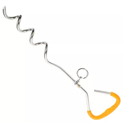  Camping Ground Anchor Steel Spiral Dog Tie Heavy Duty Stake Tether • £17.55