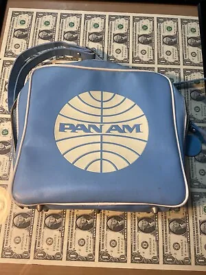 Vtg Pan Am Airlines Vinyl Luggage • $45.95