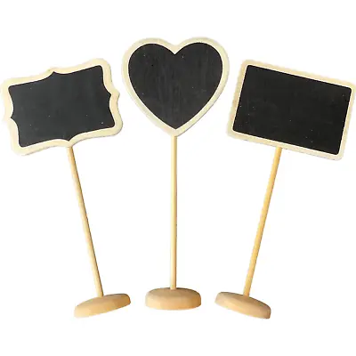 Mini Chalkboard Wooden Stand Blackboard Wedding Table Display Board Message Sign • £2.35