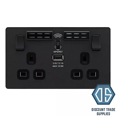 £47.99 • Buy BG Evolve Matt Black Screwless Switches & Sockets Black Inserts Full Range
