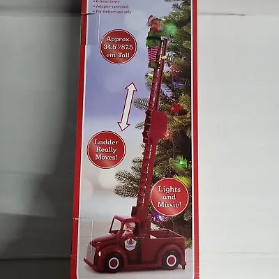 Mr Christmas 43” Santa Tree Lighting Cherry Picker Truck Animated Musical Lights • $89.99