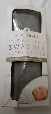 Bnib Miracleblanket Swaddle Blanket Grey Newborn To 14 Weeks Box Damage Only  • £9.99