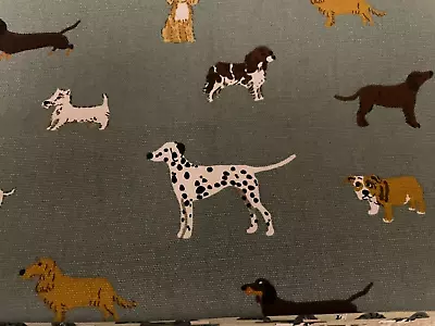 £6.50 • Buy SOPHIE ALLPORT FETCH TEAL COTTON FABRIC 160cm X 20cm CRAFT QUILTING MASKS