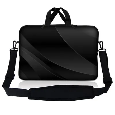 15.6  Laptop Sleeve Bag Case W Shoulder Strap HP Dell Asus Twilight Gray Black  • $21.95