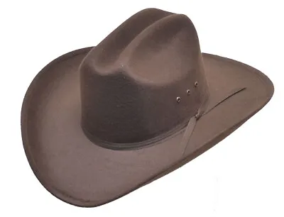 Western Express Brown Faux Felt Cowboy Hat- Brown Band - Kids • $29.95