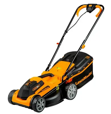 Cordless Lawn Mower LawnMaster MX 24V 34CM Rotary Lawnmower With Spare Batteries • £269.99