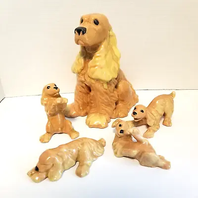 Royal Haeger Cocker Spaniel Family Mother With 4 Puppies • $87.99