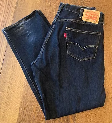 Men's Levi's 501 Button Fly Black Straight Jeans 38x32 Red Tab • $20.99