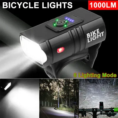 LED Rechargeable Bicycle Lights Waterproof Bike Light Set Headlight Front Rear • $19.99