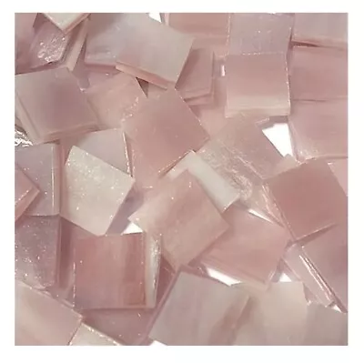 1/2  Rose Pink Mosaic Stained Glass Tiles • $13.52