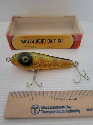 Vintage South Bend Be Bop Lure Model No 902 YP Yellow Perch W/ Correct Box NICE • $9.99